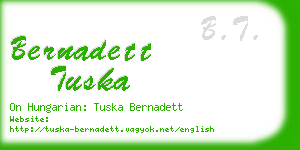 bernadett tuska business card